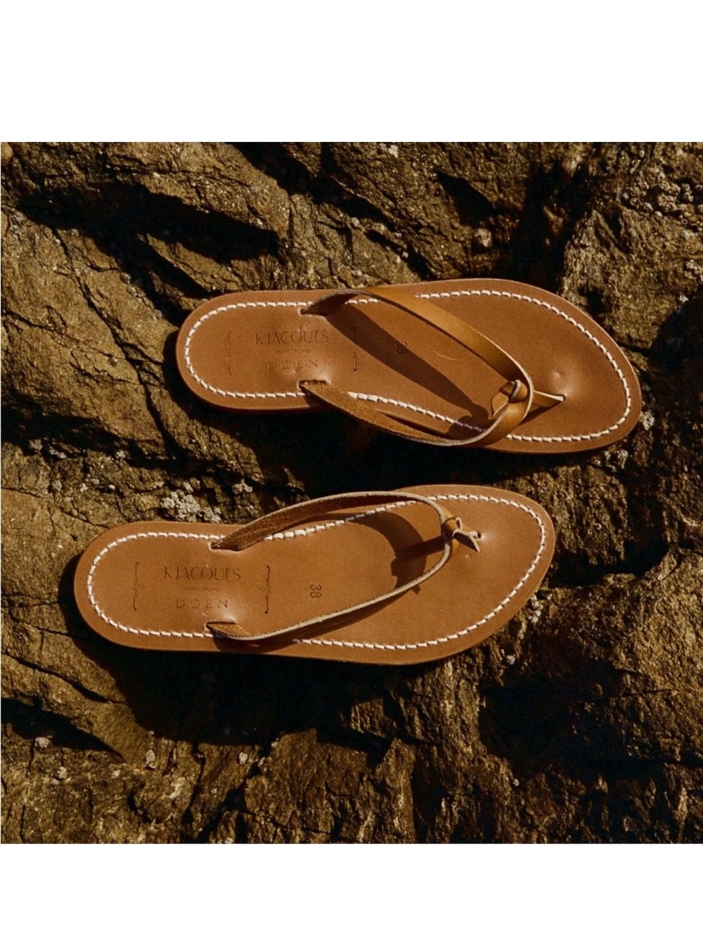 Doen & K.Jacques Tan Leather Baie Sandal, 38 NIB, sold out!